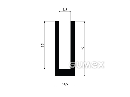 GUMMIPROFILE U-FORM - EPDM